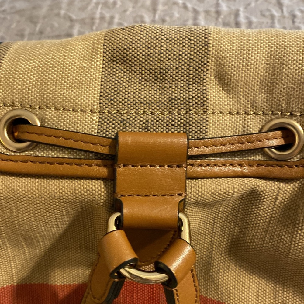 Burberry backpack with brown leather trim - Picture 3 of 5